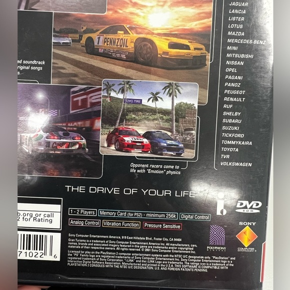 2001 Grand Turismo 3 A-Spec Racing Game PS2 Complete w/Manual in Original Case - Picture 6 of 7